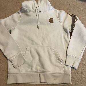 Carhartt White Hoodie with Black Accents